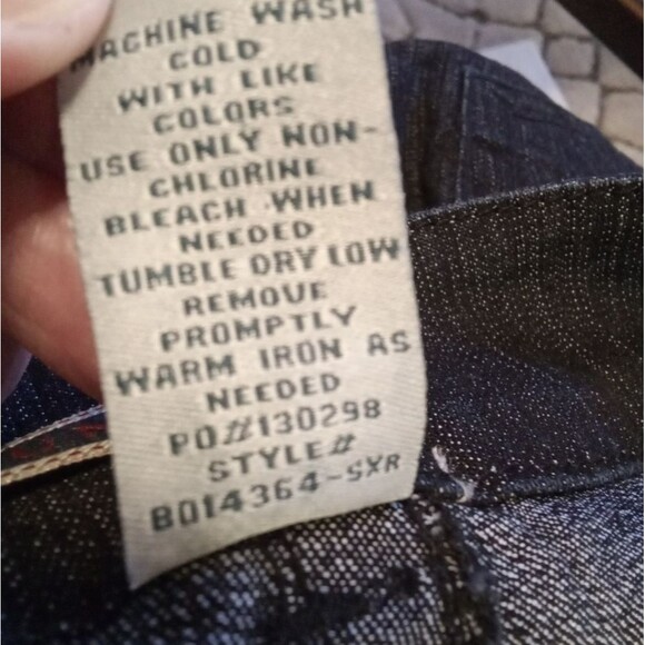 YOUNIQUE JEANS 5 BLUE SNAP ON BOTTOM LEGS RAMIE BLEND POCKETS - Picture 8 of 8